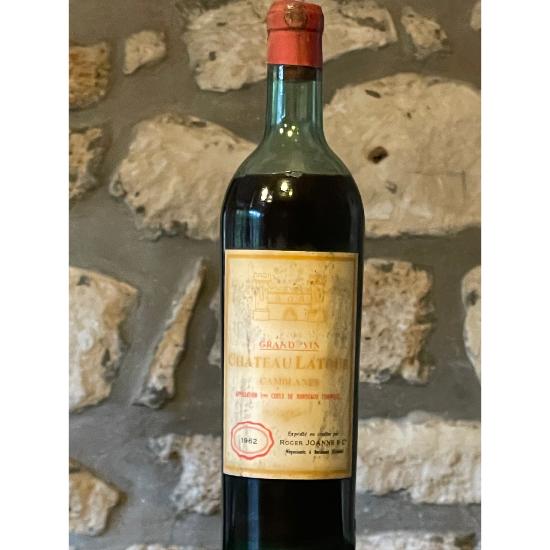 Vin rouge, Bordeaux, Château Latour Camblanes 1962