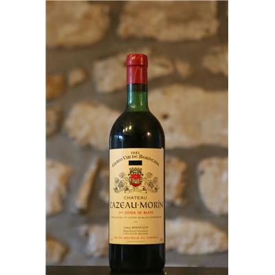 Vin rouge, Cote de Blaye, Château Cazeau Morin 1981