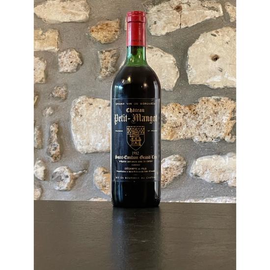 Vin rouge, St Emilion grand Cru, Château Petit Mangot 1982